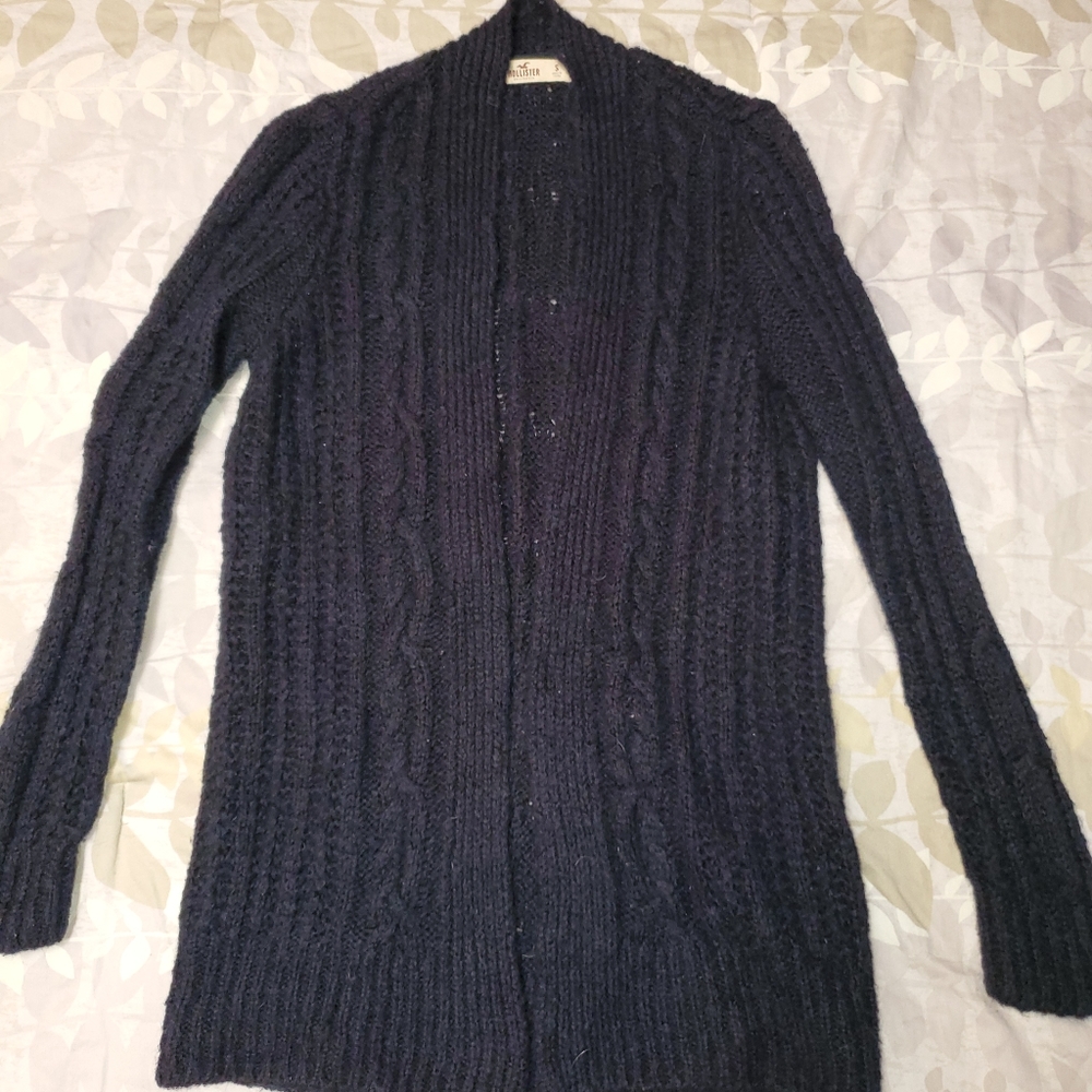 Hollister Navy Cardigan